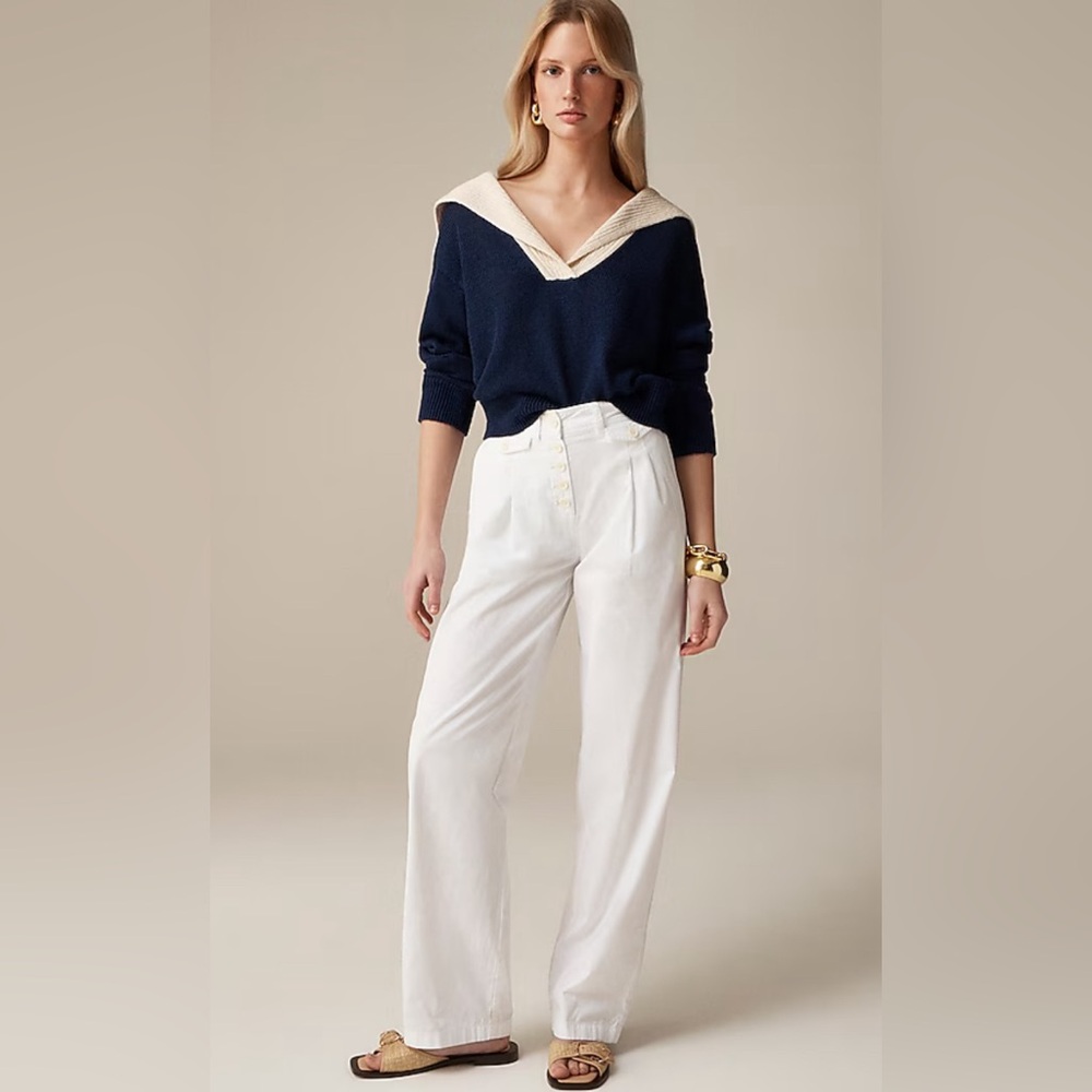 J. Crew Pleated button-front pant in chino
